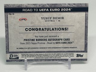 Yusuf Demir Austria /199 Autograph Topps Euro2024