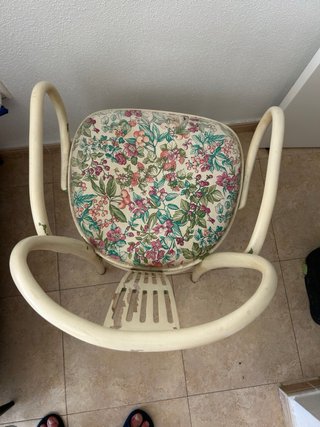 Silla Vintage Flores Beige