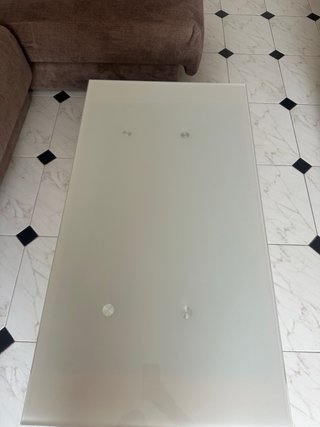 Mesa centro elevable cristal y metal