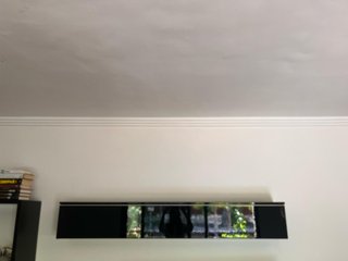 Mueble TV negro cristal y madera