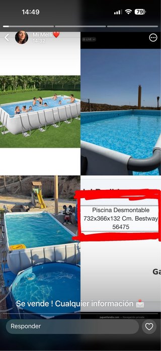 Piscina Desmontable Bestway 732x366x132 Cm