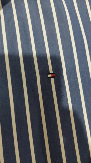 Camicia Tommy Hilfiger Uomo XL Righe Blu Bianco