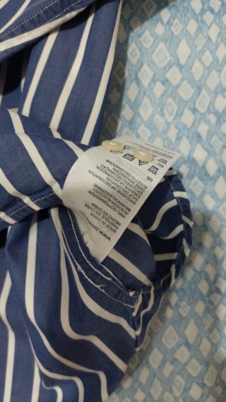 Camicia Tommy Hilfiger Uomo XL Righe Blu Bianco