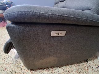 Sofá Chaiselongue con Sillón Relax Gris
