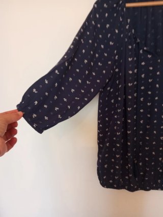 Blusa Yessica C&A Mujer Azul Estampada
