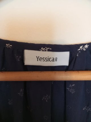 Blusa Yessica C&A Mujer Azul Estampada