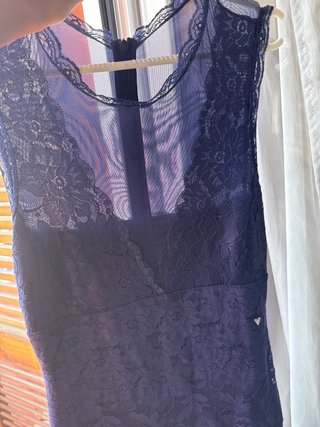 Vestido Guess Azul Encaje original