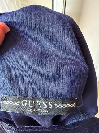 Vestido Guess Azul Encaje original
