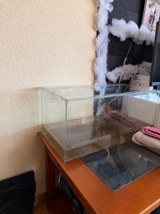 Pecera pequeña de cristal fácil de transportar