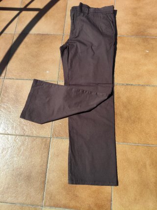 Pantaloni classici da uomo marrone L/40