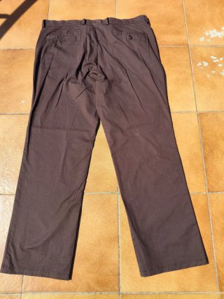 Pantaloni classici da uomo marrone L/40