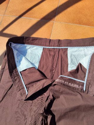 Pantaloni classici da uomo marrone L/40