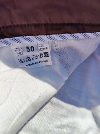Pantaloni classici da uomo marrone L/40