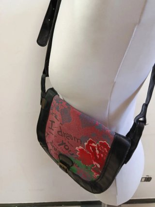 Borsa tracolla donna fantasia floreale disegual