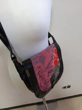Borsa tracolla donna fantasia floreale disegual