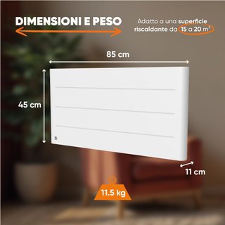 Radiatore elettrico fisso a inerzia secca ceramica