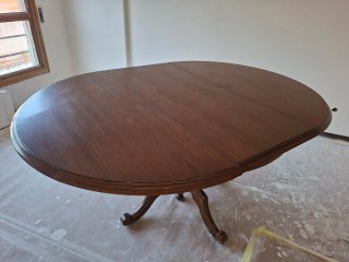 Mesa de comedor extensible de madera