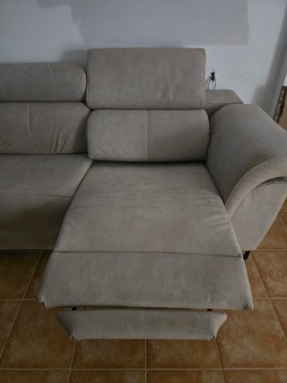 Sofá eléctrico 3 plazas beige-gris.Negociable.