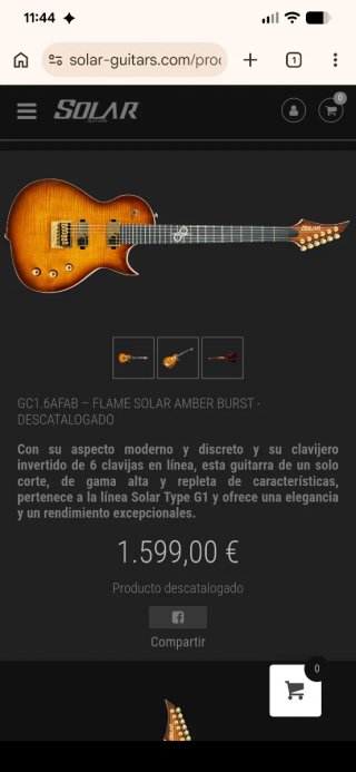 Guitarra Solar GC 1.6A FAB