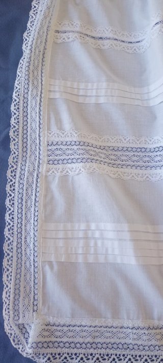 Delantal fallera huertana blanco