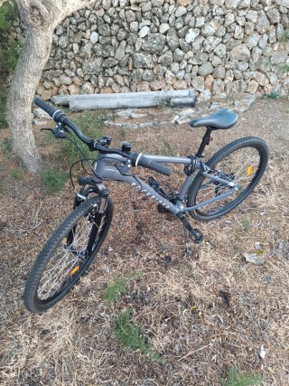 Bicicleta Montaña Rockrider Gris