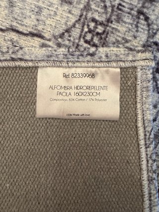 Alfombra Beige y Gris Estilo Vintage