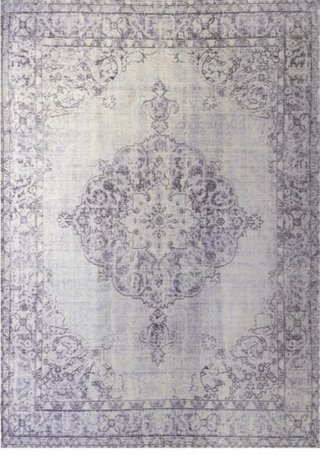 Alfombra Beige y Gris Estilo Vintage