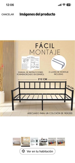 Sofá cama metálico DREAMZIE 800kg