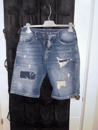 Vaqueros Cortos Lefties Talla 38 Estilo Desgastado