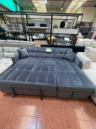 Sofá Cama Gris Tela