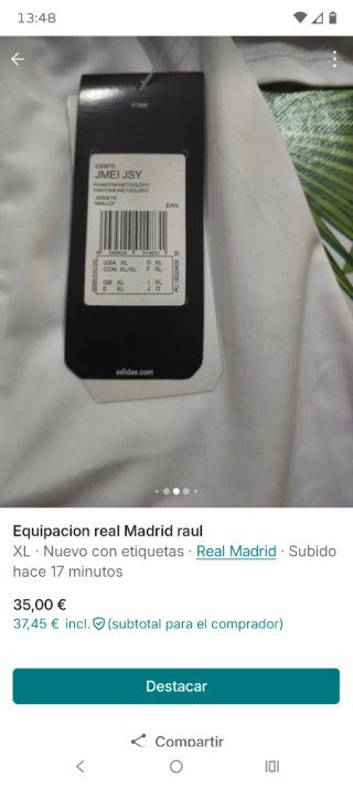 Equipación talla xl