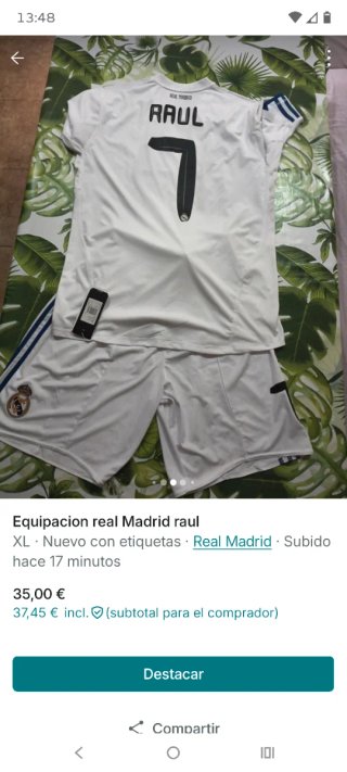 Equipación talla xl