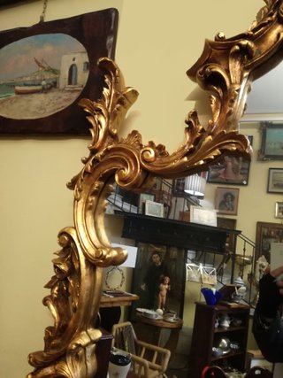 Specchiera Impero foglia oro