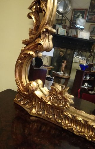 Specchiera Impero foglia oro