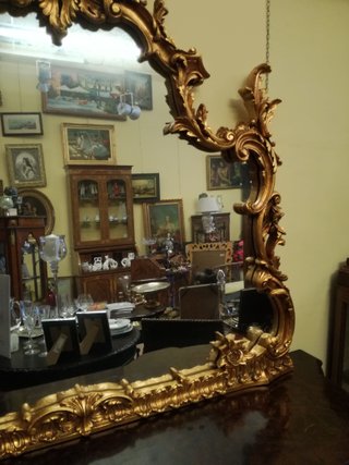 Specchiera Impero foglia oro