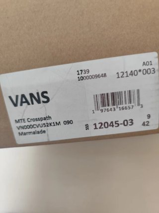 Zapatillas Vans Naranja y Negro