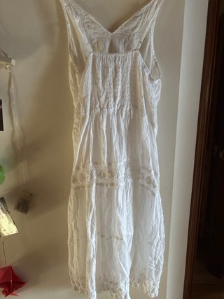 Vestido blanco ibicenco talla única