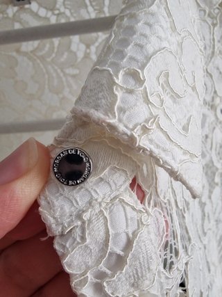 Vestido Morgan encaje blanco y negro