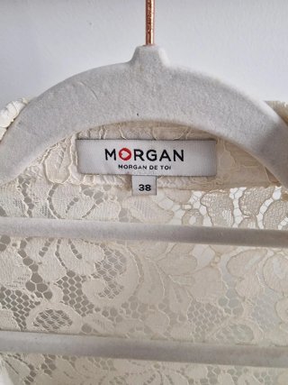 Vestido Morgan encaje blanco y negro