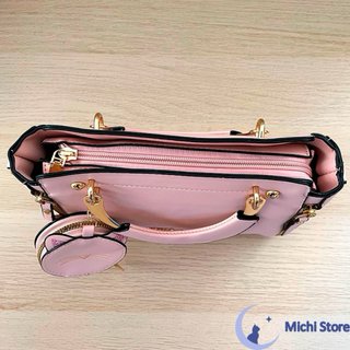 Bolso rosa con monedero gatito
