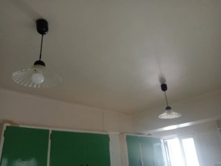 Juego 2 Lámparas Techo Cristal y Plástico