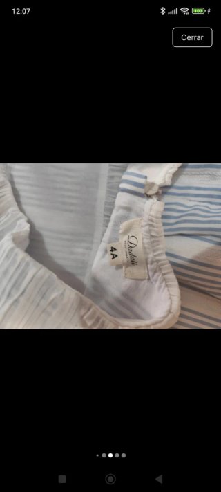 Vestido infantil Dadati rayas blancas y azules