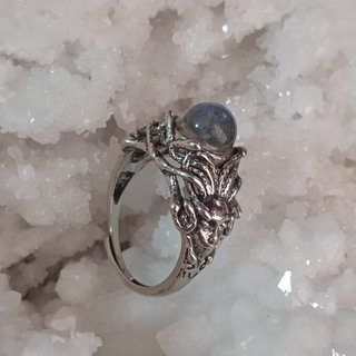 Anillo Medusa Labradorita Natural