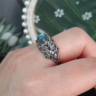 Anillo Medusa Labradorita Natural