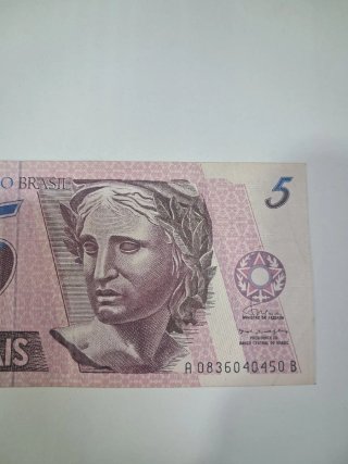 Billete 5 Reais Brasil 1995
