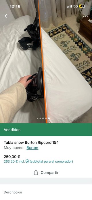 Tabla Snow Burton Ripcord 154