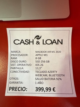 MacBook Air M1 2020 8GB SSD 256GB