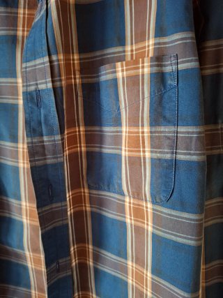 Camisa cuadros Pull&Bear hombre azul/marrón