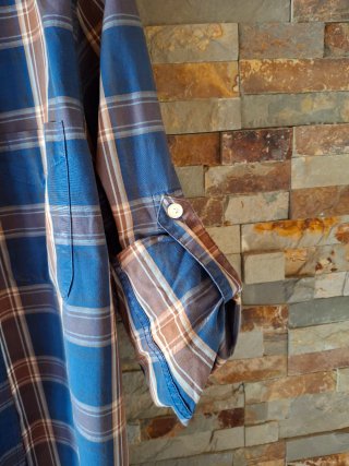 Camisa cuadros Pull&Bear hombre azul/marrón