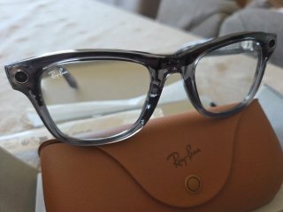Ray-Ban Meta Wayfarer Gen 2 Shiny Transparent Grey